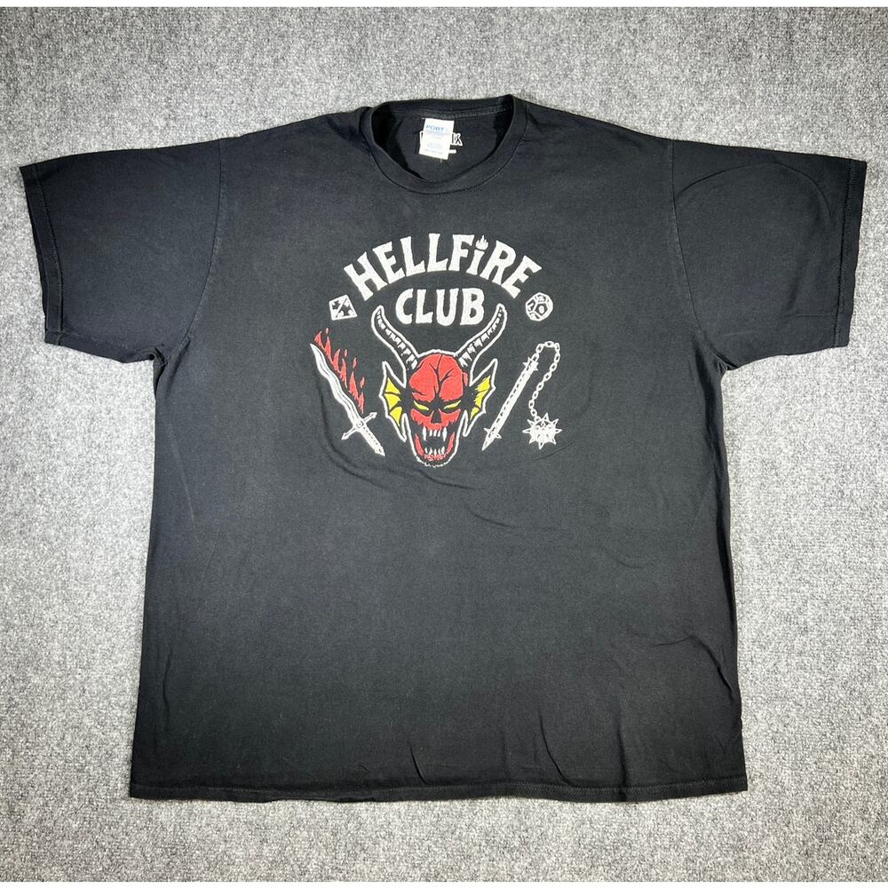 Stranger Things Hellfire Club T-Shirt 2XL Black Netflix